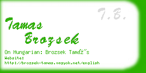 tamas brozsek business card